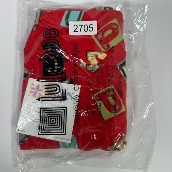 LuLaRoe Teacher Letter Blocks Letterpress Alphabet RED Unicorn Leggings Tween - Picture 5 of 5